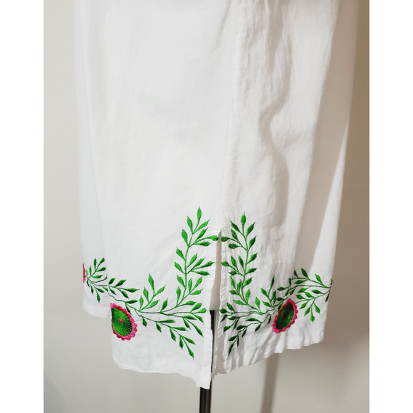 Gretchen Scott Womens Small White Top Peasant Bohemian Embroidered Cotton - Picture 3 of 9